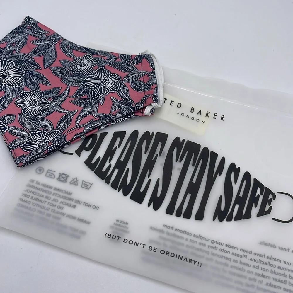 TED BAKER LONDON Reversible Reusable FACE MASK  NWT  OS